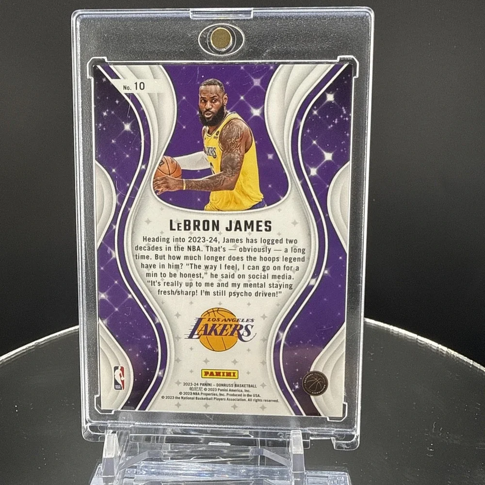 MINT 2023-24 Donruss Magicians LeBron James Lakers Red & Green Laser SP /75